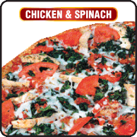 Chicken & Spinach Pizza